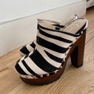 Zebra Clogs *NEVER WORN *